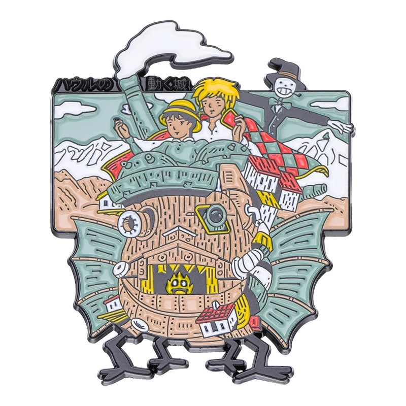 

Howl's Moving Castle Enamel Pins Sophie Kabu Cartoon Brooch Lapel Badges Anime Jewelry Gift for Kds Friends Fans
