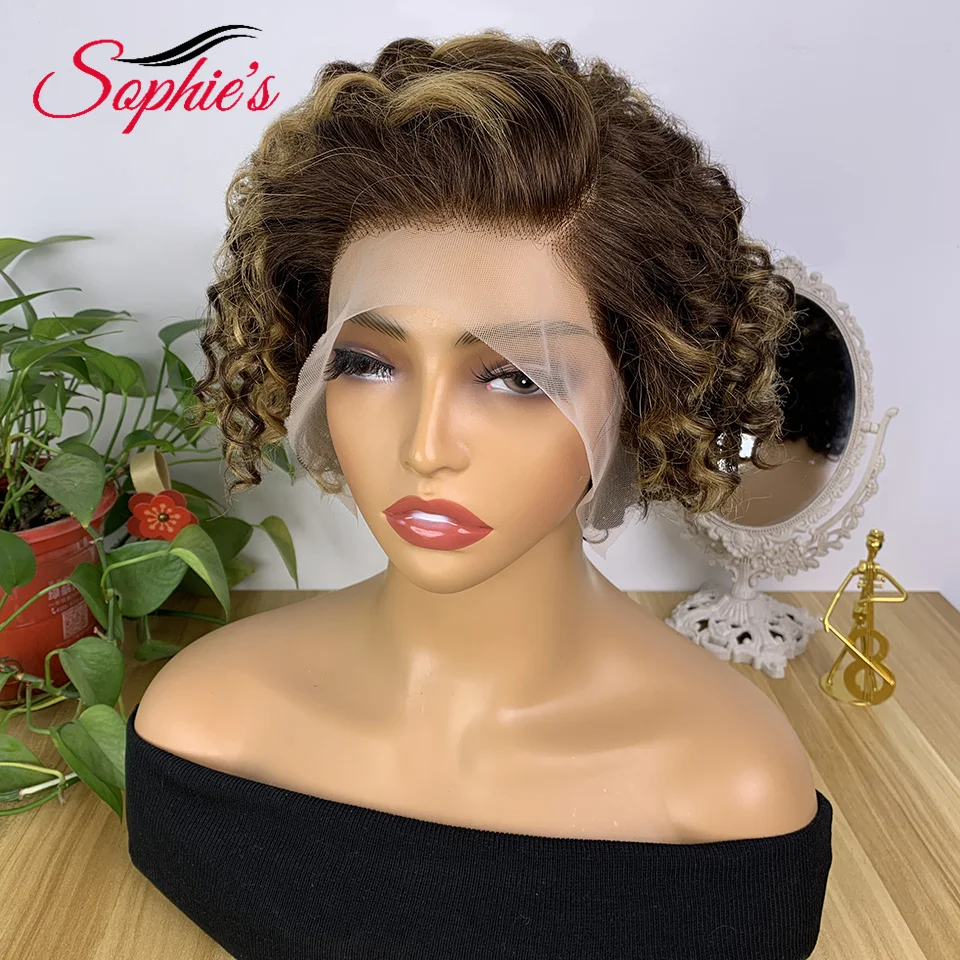 Парик из человеческих волос с фронтальной сеткой Sophies 13*4 парик P4/27 цветов