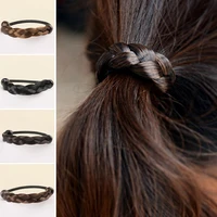 fashion wig braided hair band for women pigtail type rubber bands korean style hair ring for girl hair extension ponytail holder
