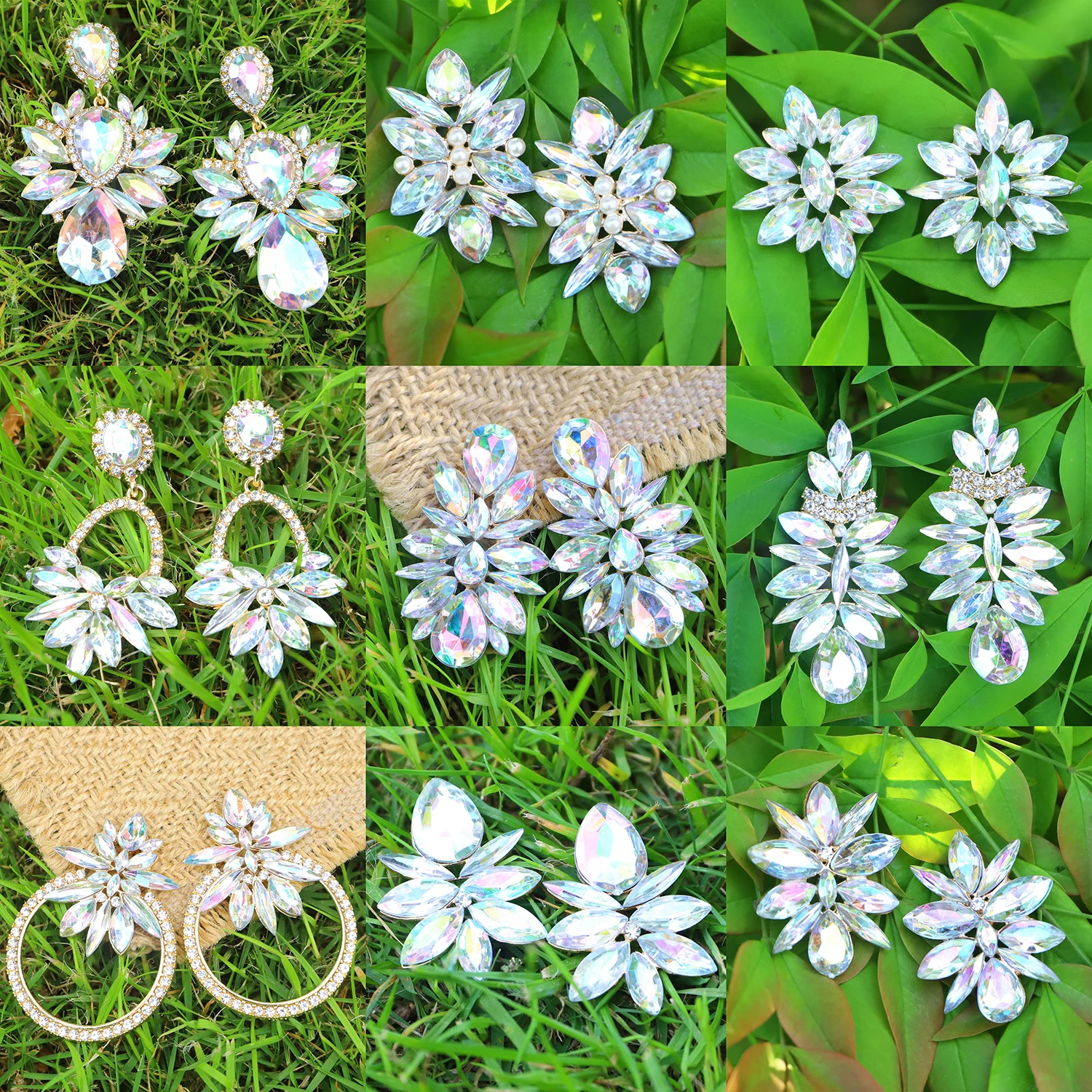 Dvacaman AB цветные кристаллы геометрические металлические Висячие серьги для женщин