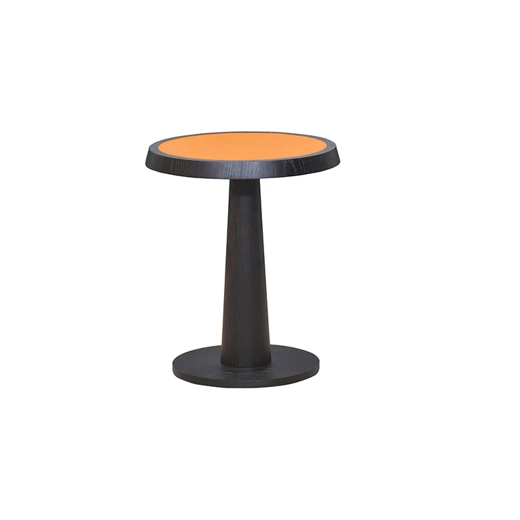 

Steel-land Contemporary Italian Design Microfiber Leather Coffee Table Luxury Modern End Table With Wooden Leg