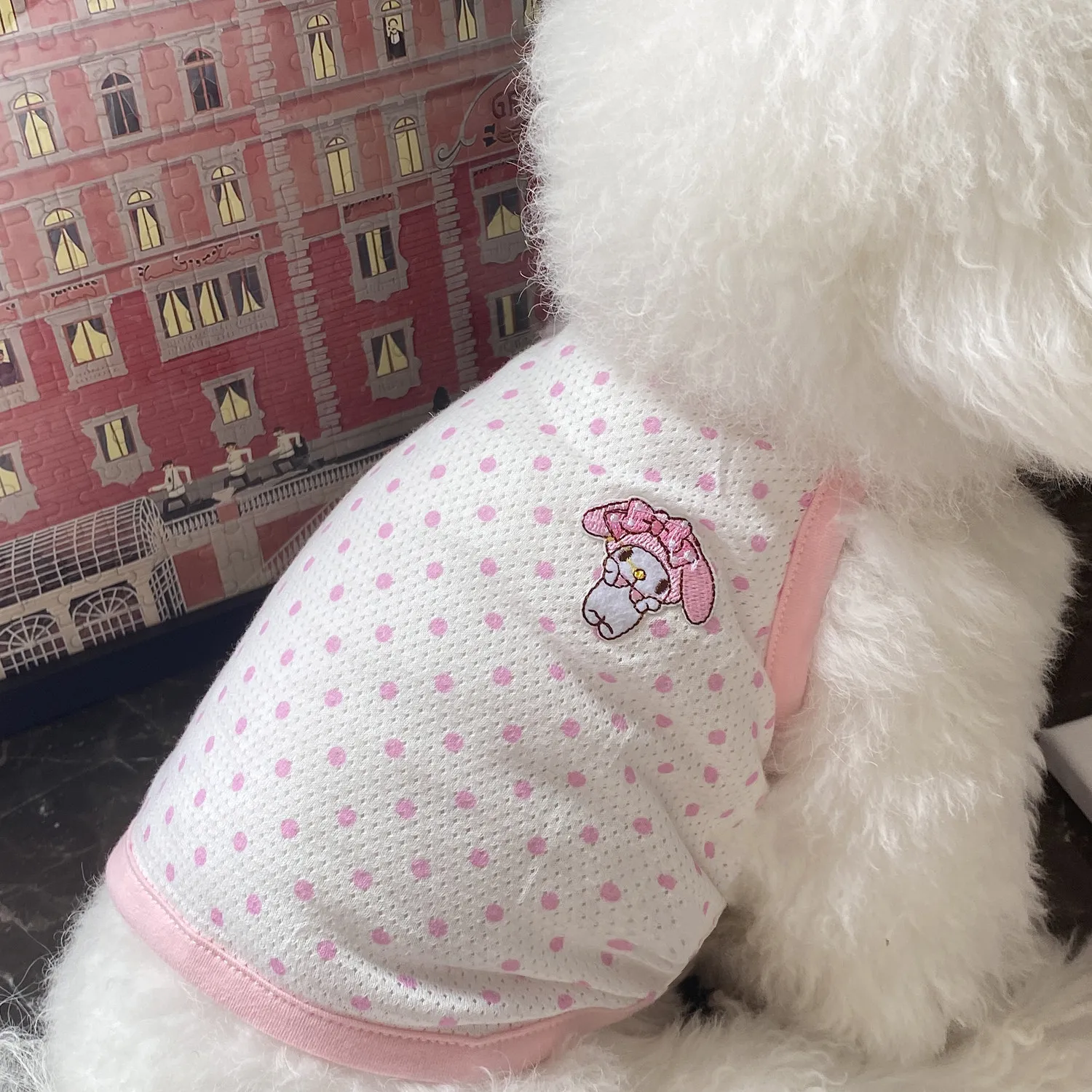 

Kawaii Sanrio Pet Clothes My Melody Accessories Cute Beauty Cartoon Anime Summer Camisole Thin Anti-Shedding Toys Girls Gift