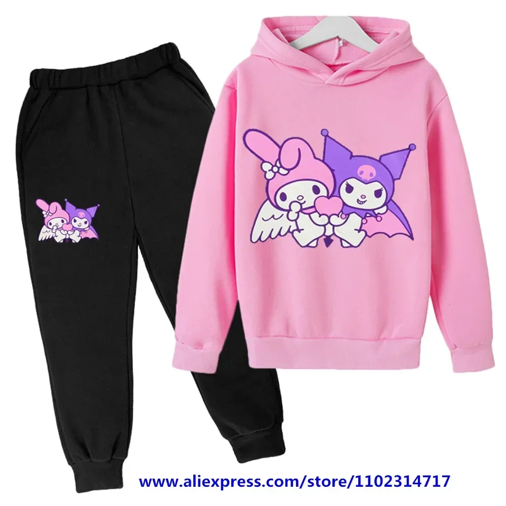 Повседневный Забавный спортивный костюм My Melody с маленькими двойными звездами