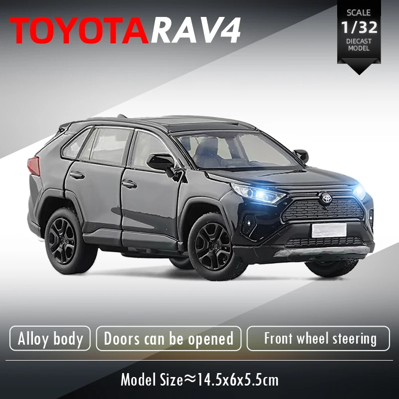 JKM 1:32 Toyota RAV4 Alloy Car Model Diecasts Toy Vehicles Collectible Hobbies Gifts Static Die Cast Voiture