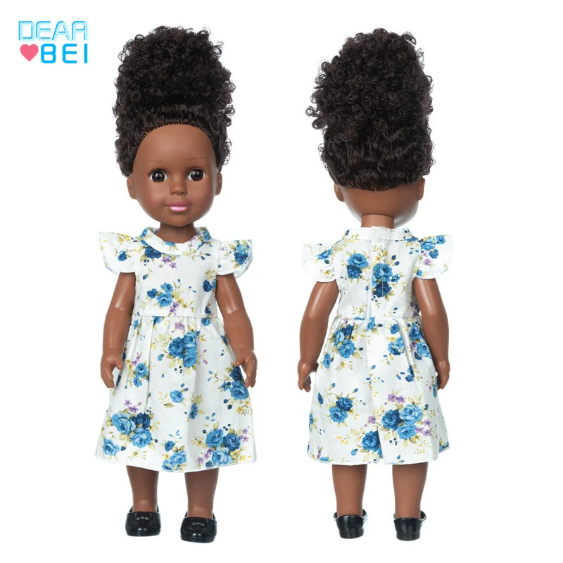 

Кукла новорожденная виниловая 14 дюймов, новая имитация черного цвета, подарок для девочек, можно изменить одежду, для раннего развития, игро...