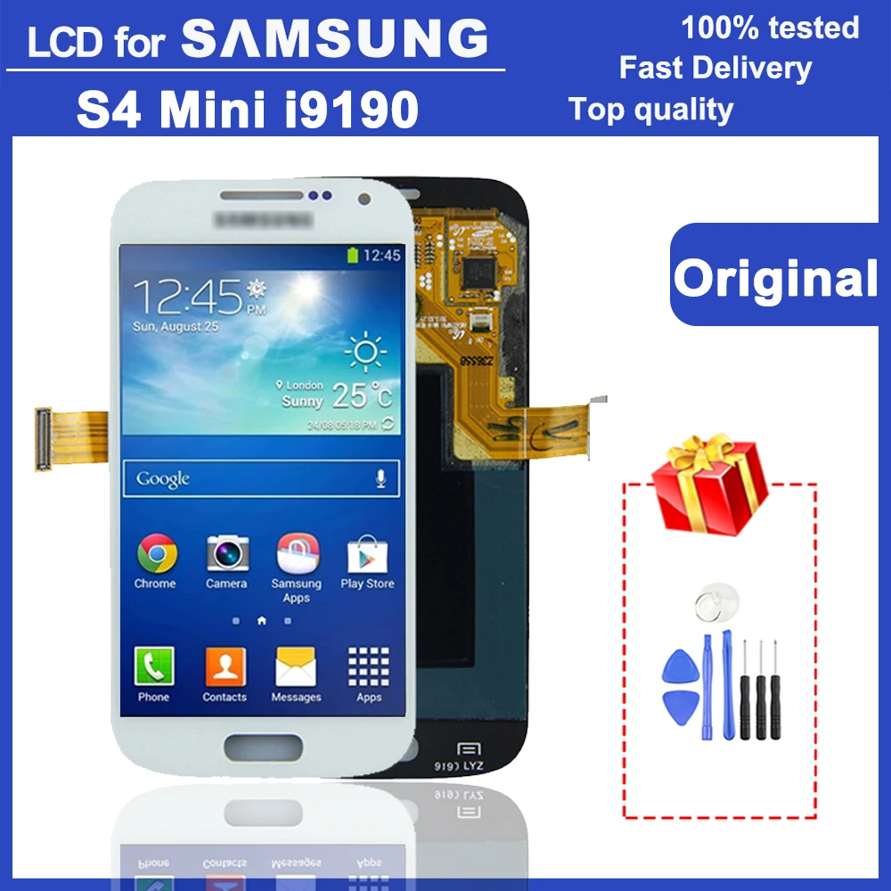 Оригинальный 4 3 &quotS4 мини-защелка ЖК-монитор для Samsung Galaxy S4 мини I9190 GT i9192 i9195