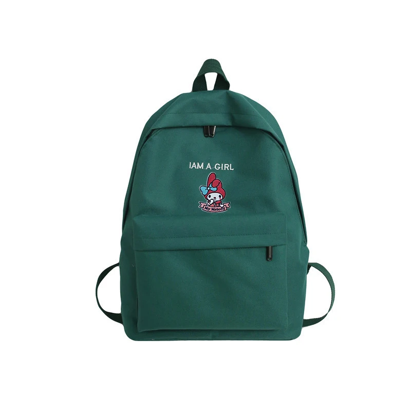 

Kawaii Sanrio My Melody Pompom Purin Canvas Backpack Schoolbag Cartoon Kuromi Cinnamorroll Large Capacity Couple Travel Bag