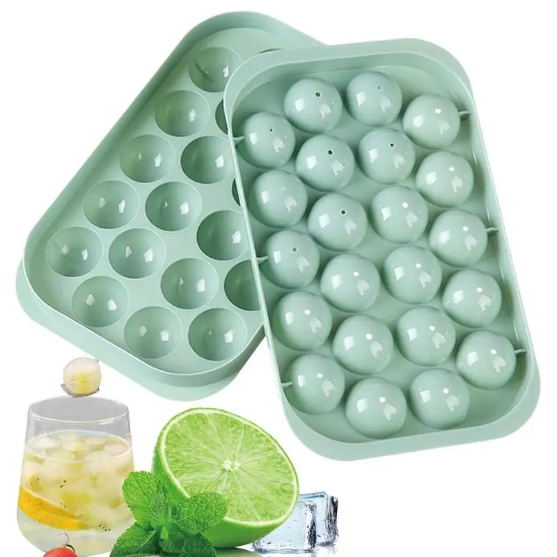 

22 Ice Boll Hockey PP Mold Frozen Whiskey Ball Popsicle Ice Cube Tray Box Lollipop Making Gifts Kitchen Tools Accessories