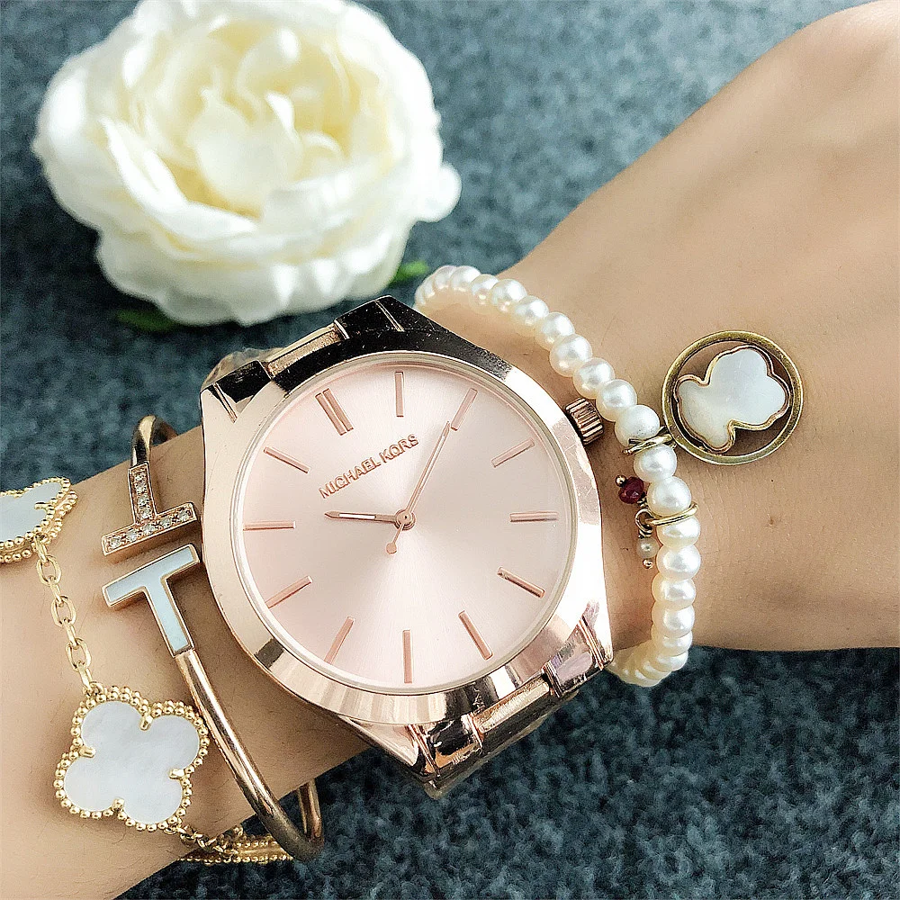 Фото Женские кварцевые часы Michael Kors 2026: модный минималистичный дизайн, роскошный деловой стиль, сплав, большой циферблат, подарок для женщин №1