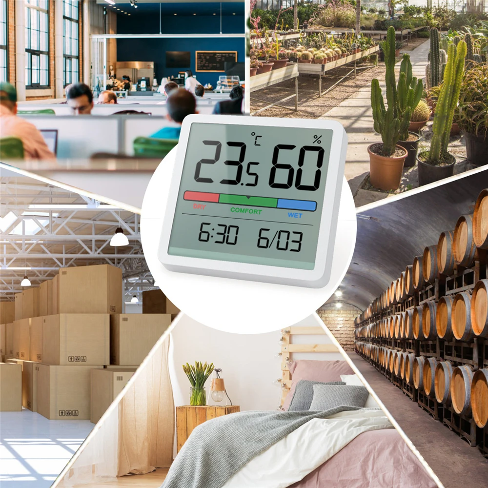 Цифровой термометр-гигрометр комнатный Измеритель температуры и влажности с