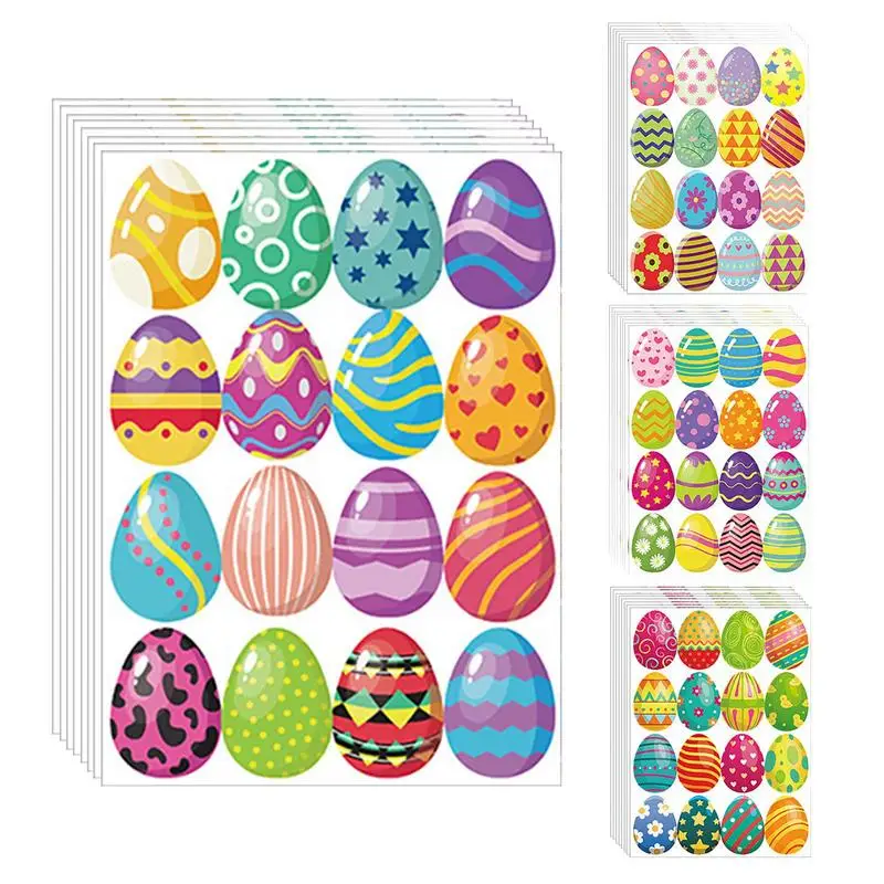

Easter Egg Stickers 16Pcs Easter Eggs Theme Stickers Easter Eggs Stickers Self-Adhesive Decorative Stickers For Kids Party
