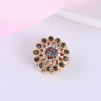 2pcs new magnet rhinestones flower brooches for women muslim scarf hijab brooch no hole pins fashion jewelry luxulry accessories