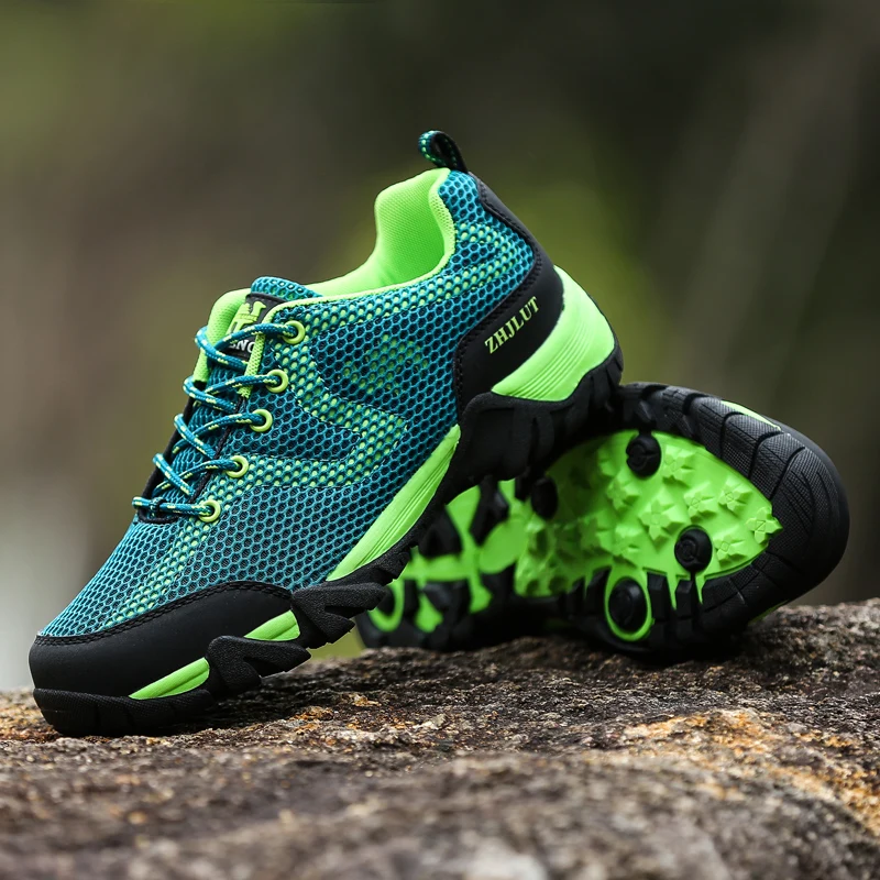 Summer Outdoor Non-slip Men's Hiking Shoes Breathable Camping Shoes Men Wading Shoes Mesh Trekking Sneakers Women Plus Size 47