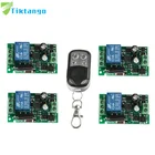 Tiktango 433 МГц Беспроводной дистанционного Управление выключатель AC 85V  250V 110V220V 1CH модуль приемника радиорелейной линии + RF передатчик для гаражных ворот