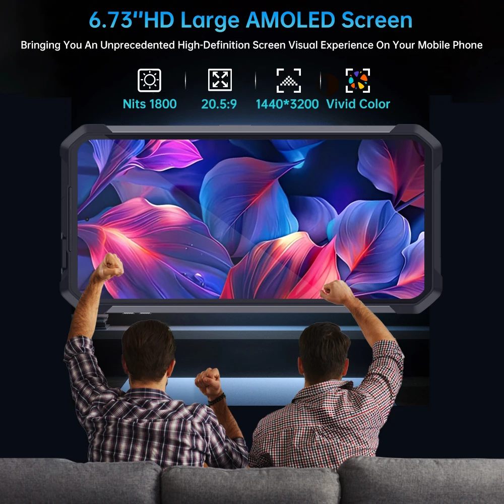 Фото 8849 Tank 4 Pro Unihertz 5G Прочный проектор Смартфон 1 ТБ 36 ГБ Android 14 Спортивный телефон 11600 мАч Размер 8300 AMOLED 120 Гц №2