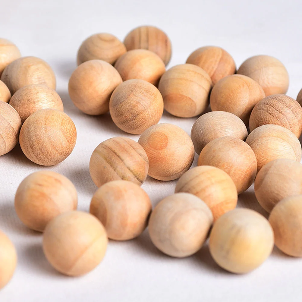 

50pcs Good Texture Excellent Clothes Storage Cedar Cedar Balls Red Cedar Blocks Natural Balls Blocks Wood Balls