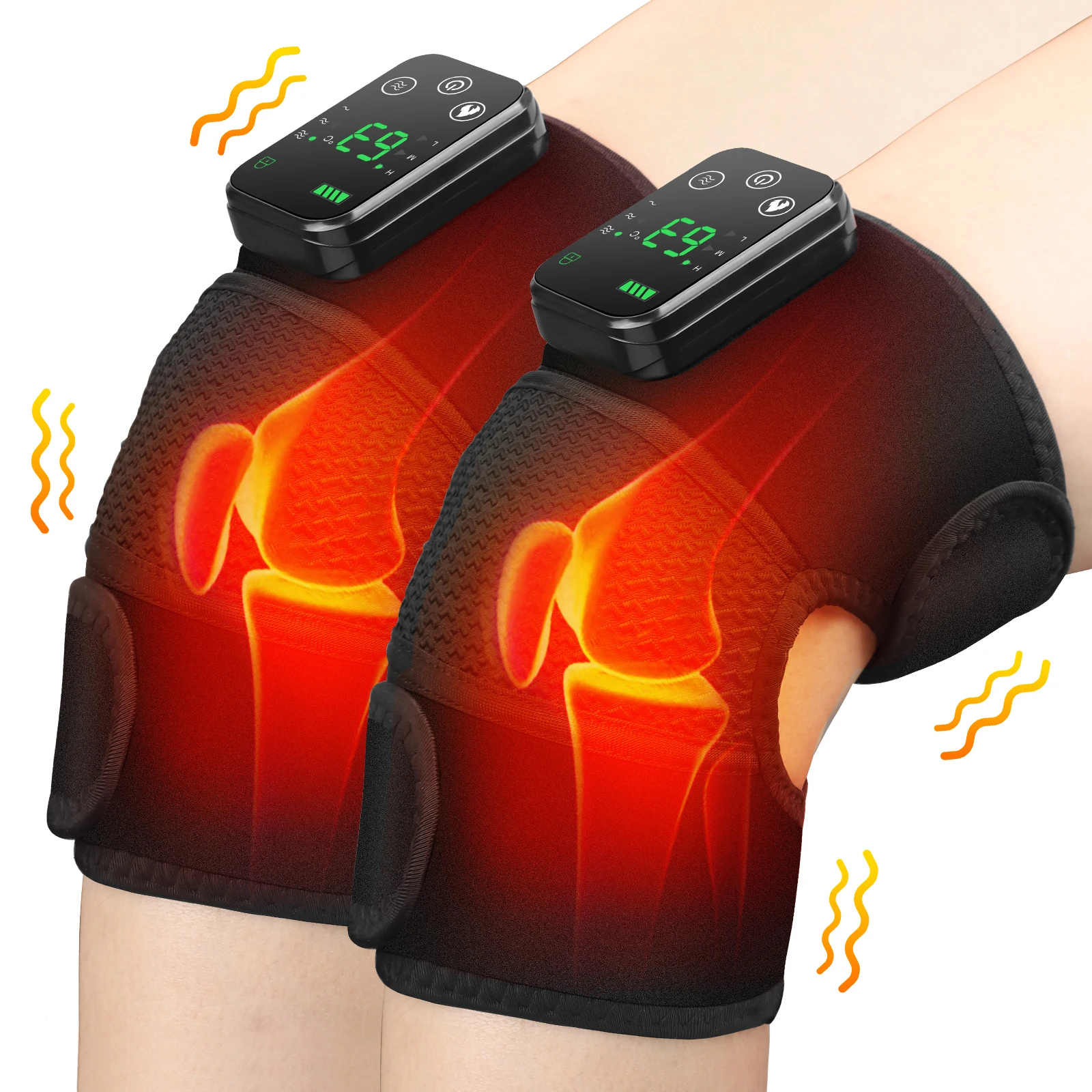 

Электрический нагревательный массажный инструмент для коленного сустава, вибратор для коленного сустава, физиотерапия для остеоартрита, облегчение боли в локтях