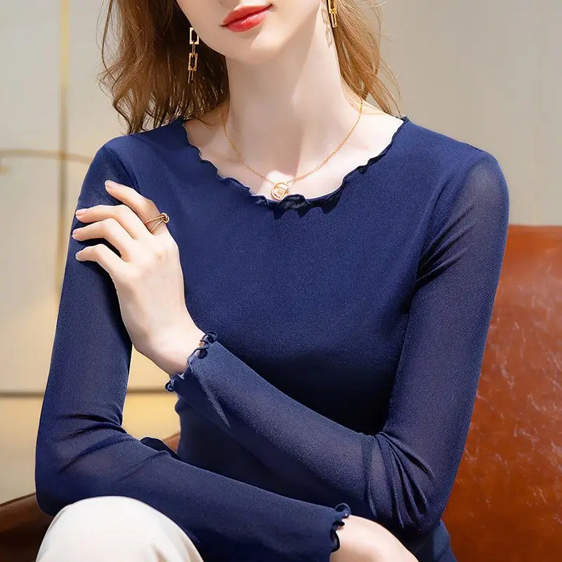 

T-shirt Woman Autumn Sexy V-neck Tee Shirt Femme Skinny Long Sleeve Crop Top Vintage Korean Streetwear Tops Women Clothes t106
