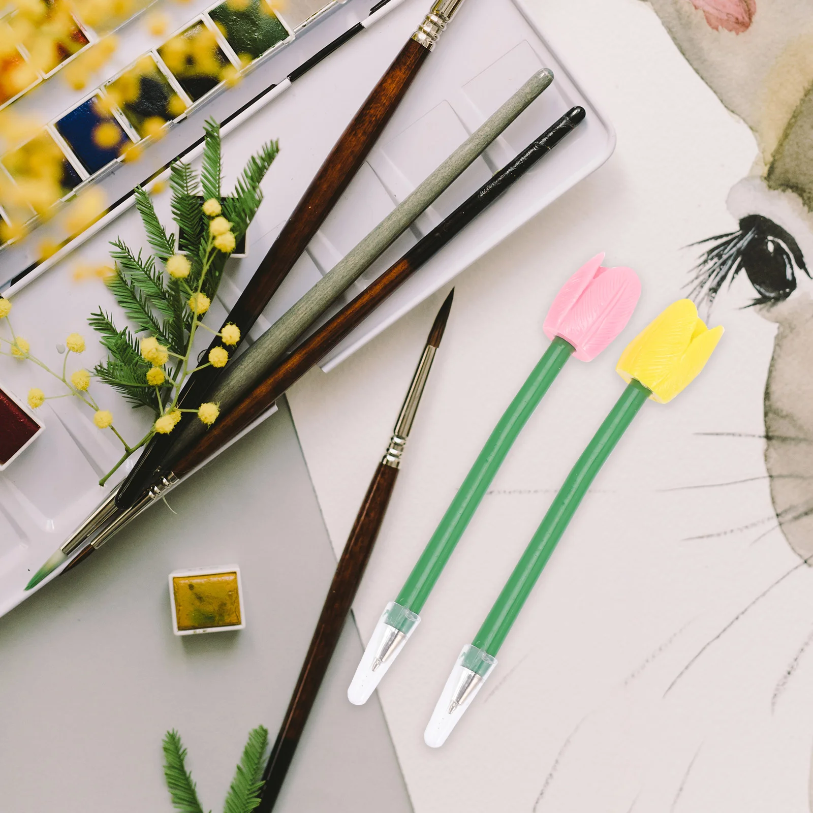 Ручки ручка шариковые чернила тюльпан дети новинка офис роза оптом жидкий Partyday