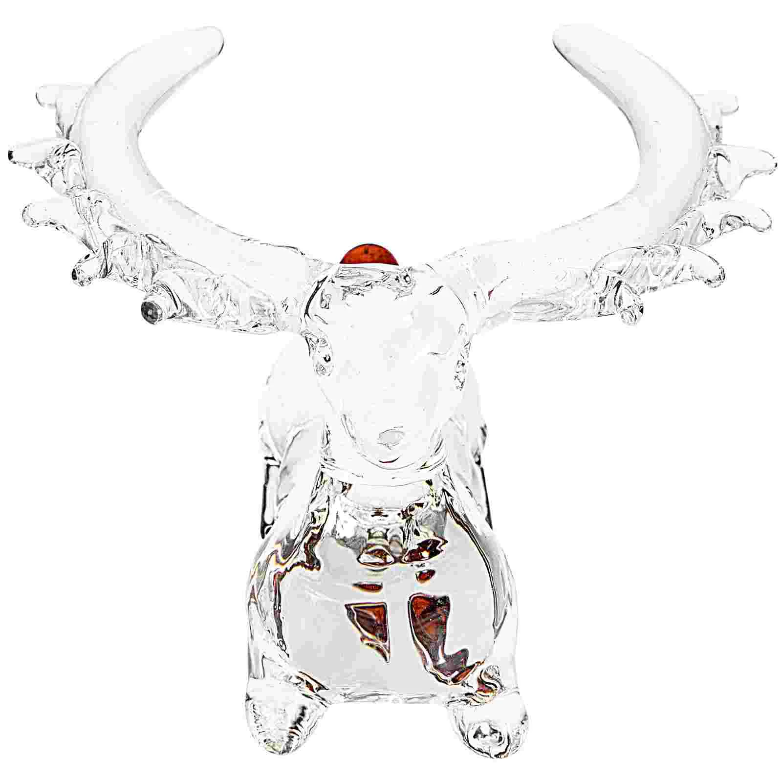 

Animal Decor Deer Feng Center Statues Sika Mini Figurines Crystal Statue Shui Shelf Figurineblown Hand Sculptures Accents