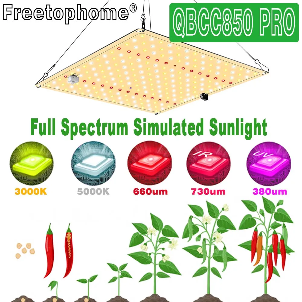 

Квантовые светодиодные фитолампы Samsung, 850 Вт, полный спектр