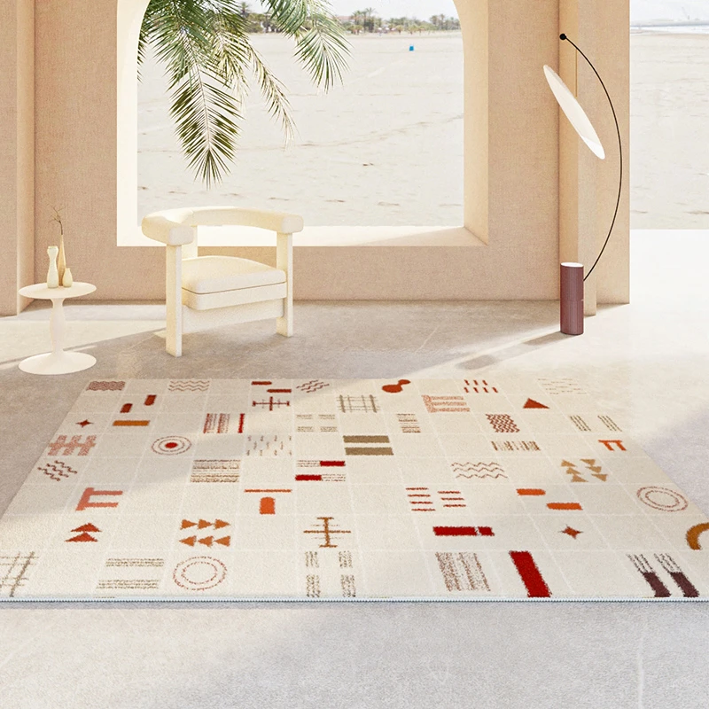 

Moroccan Style Thickened Plush Carpets Modern Living Room Sofa Rugs Large Area Bedroom Carpet Home Cloakroom Dressing Table Rug