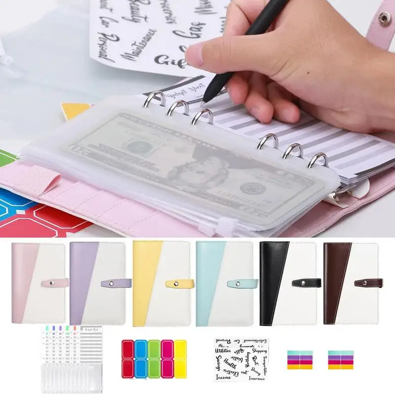 

Budget Binder Cash Envelopes Leather Budget Binder With 12 Envelopes Expense Budget Sheets Cash Envelopes For Stamps Pouch For