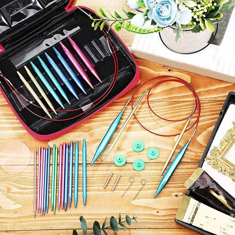 26 шт. сменные спицы для вязания 13 размеров