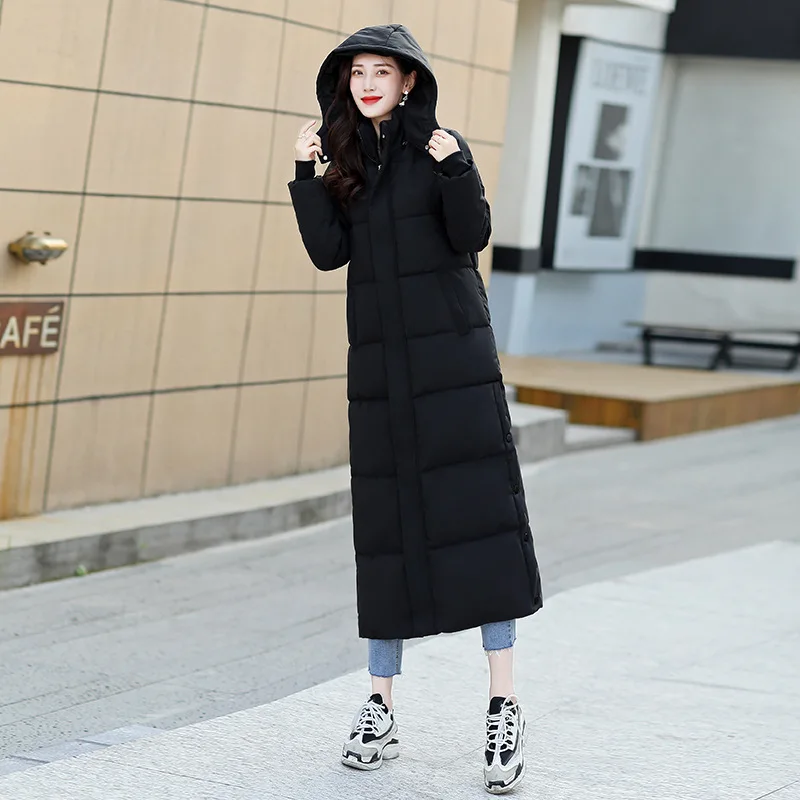 Parkas Women New Loose Overknee Thickened Cotton Padded Coat Extended Cotton-Padded Jacket for Women Winter Coat Women