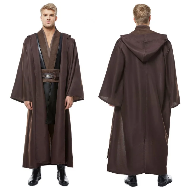 

Anakin Skywalker Outfit Brown Robe Cloak for Men Adult Halloween Cosplay Costume Custom Full Set