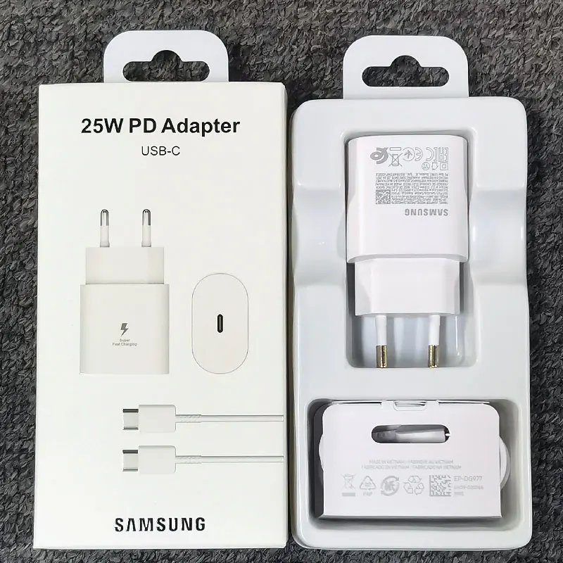 Samsung S24 S23 S22 S21 S20 FE 25W PD cargador adaptador de carga súper rápida para Galaxy Z Flip Fold 6 5 4 3 2 A15 A25 A35 A55 A54 A73