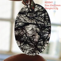 natural black rutilated quartz pendant jewelry clear beads oval water drop clear beads crystal wealthy rutilated aaaaaa