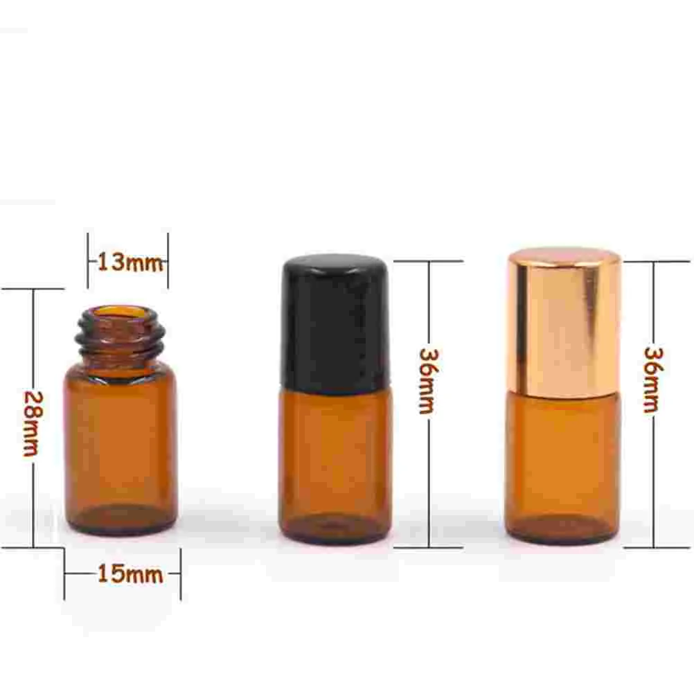 6 шт. портативные бутылки с шариками-роллерами стеклянные для дозирования