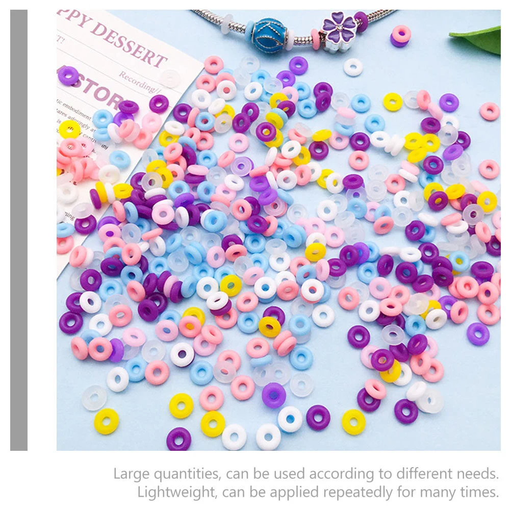 Earrings Stopper Beads Jewelry Making Necklace Parts Reusable Crafts Supplies Silicone