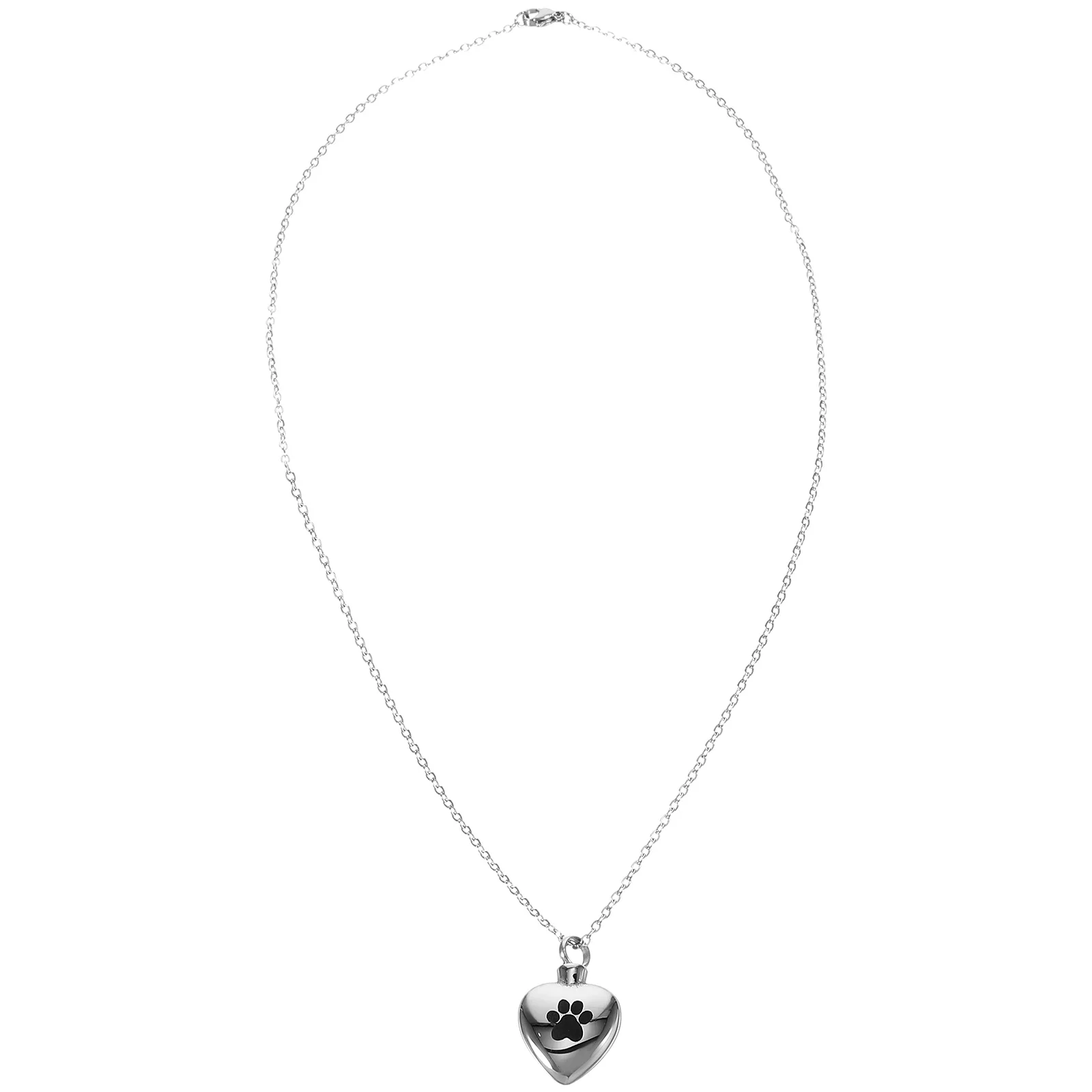 

Heart Choker Necklace Pet Urn Memorial Jewelry Ashes Puppy Stainless Steel Small Cremation Holders