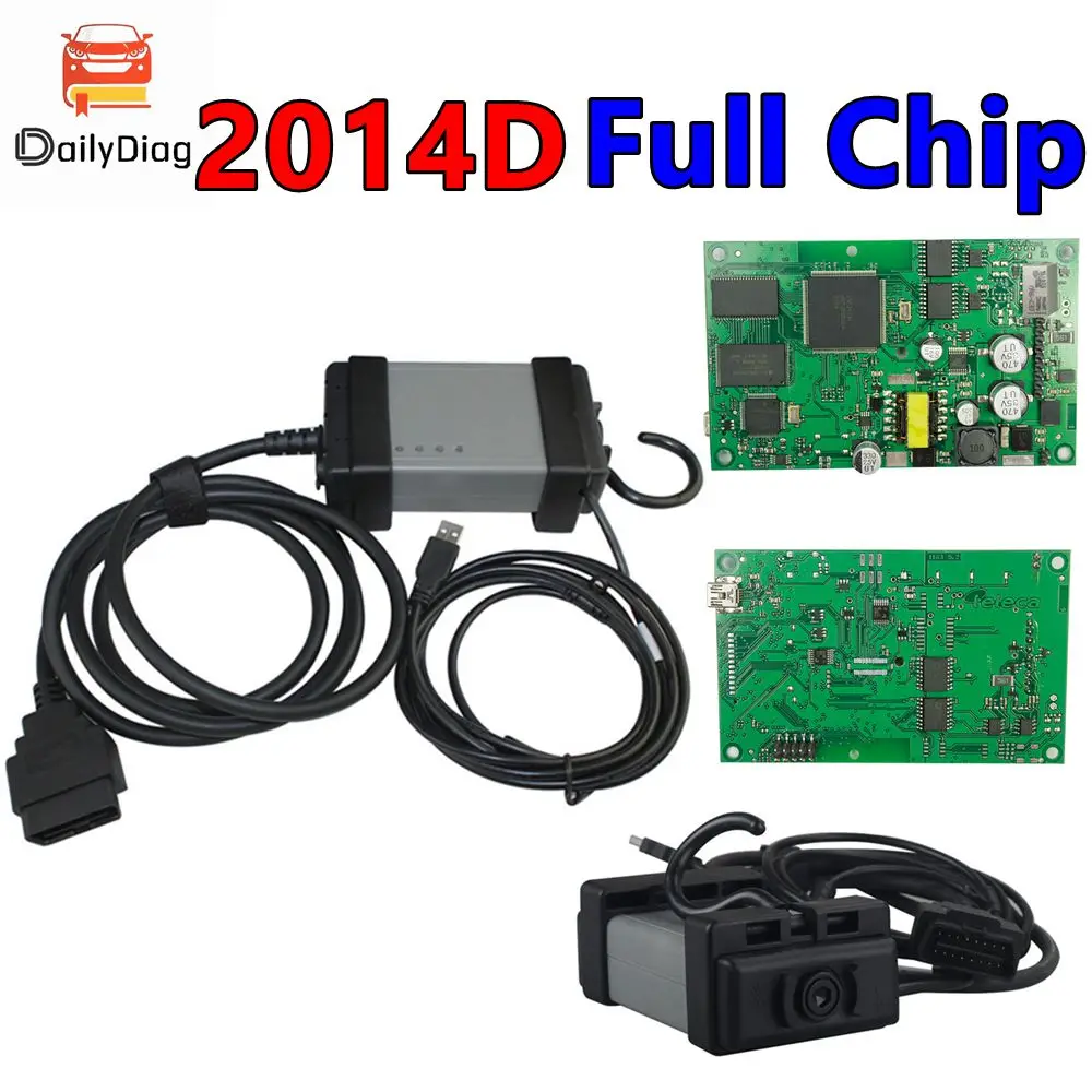

DICE 2014D 2015A 1:1 Design Green PCB Board M32CM30855FJGP Chip Full Chip OBD2 Car Diagnostic Tool Supports Multi-Language