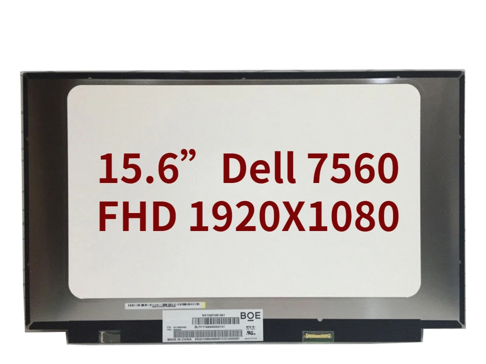 NV156FHM-N61  Dell 7560  IPS      15, 6 FHD 1920X108 0   NV156FHM 