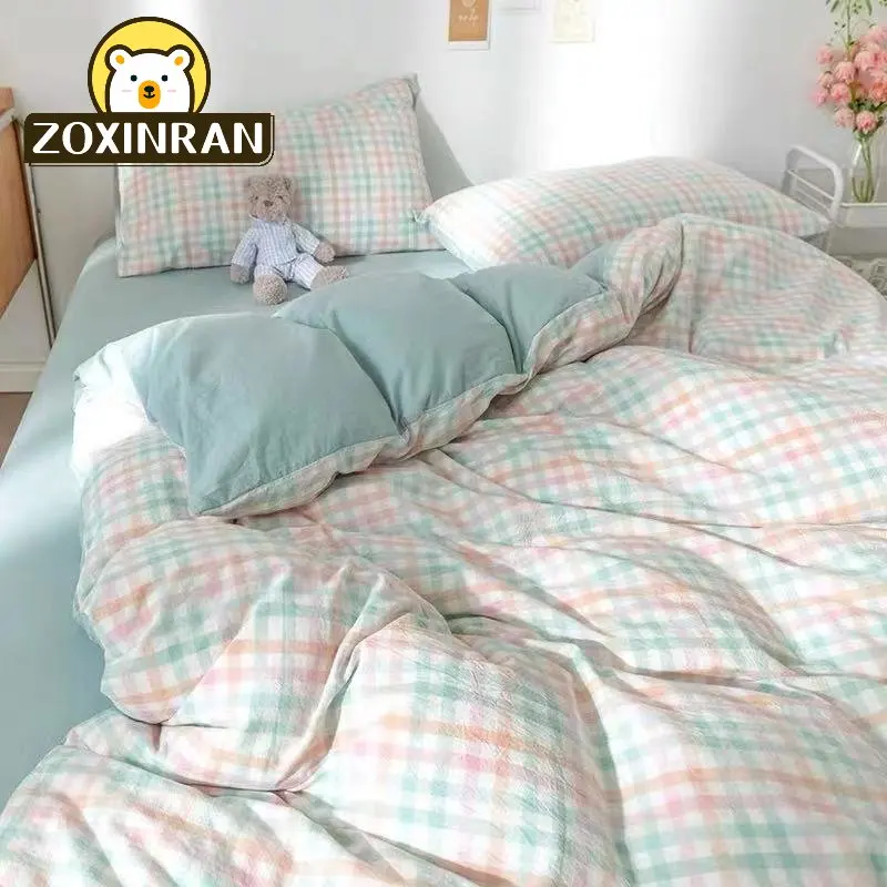 

Роскошные Чехлы в скандинавском стиле для кровати... пододеяльник для комнаты девочки 150*200 постельное белье Комплект постельного белья пододеяльник наборы одеял простыня
