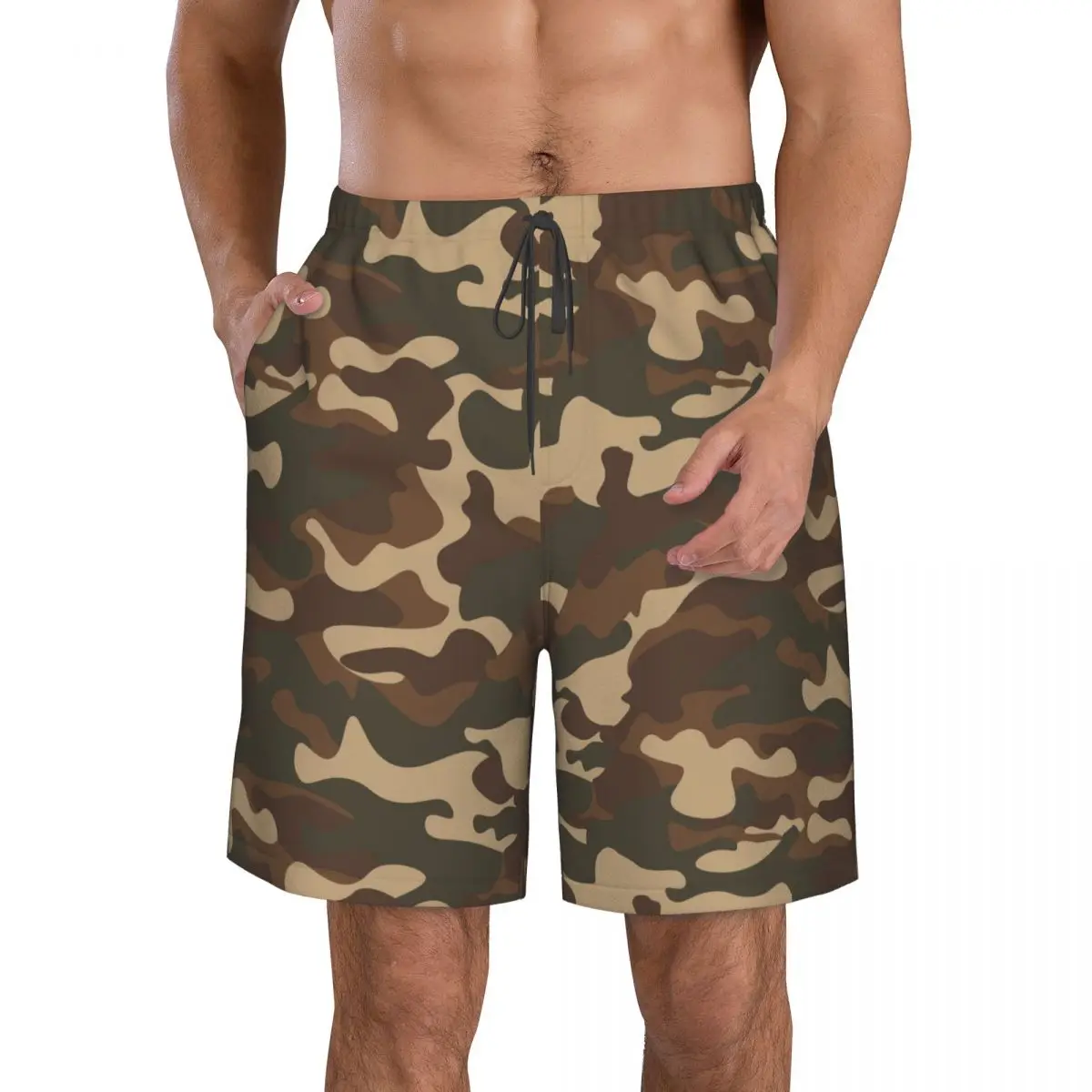 Quick Dry Summer Mens Beach Board Shorts Briefs For Man Swim Trunks Swimming Shorts Beachwear Camper Icon