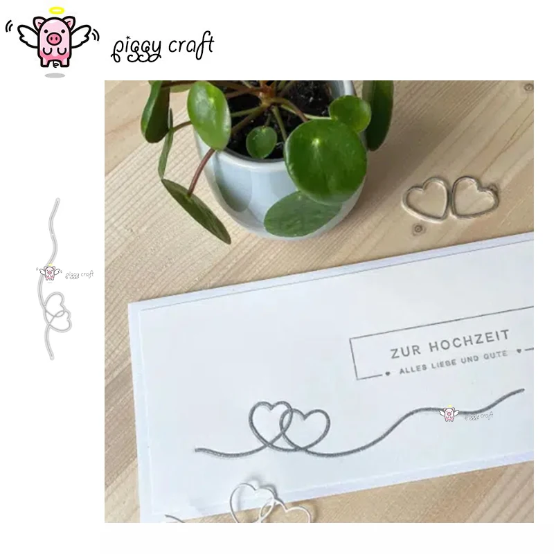 

Piggy Craft metal cutting dies cut die mold Love strip Scrapbook paper craft knife mould blade punch stencils dies