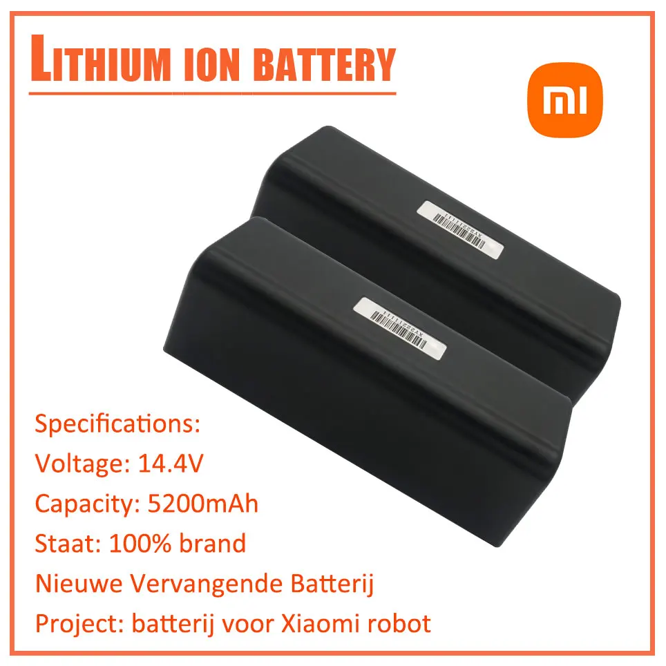 

14.4V 5200mAh Xiaomi Li ion battery is suitable for millet robot S50 s51 S55 spare parts Original robot vacuum cleaner