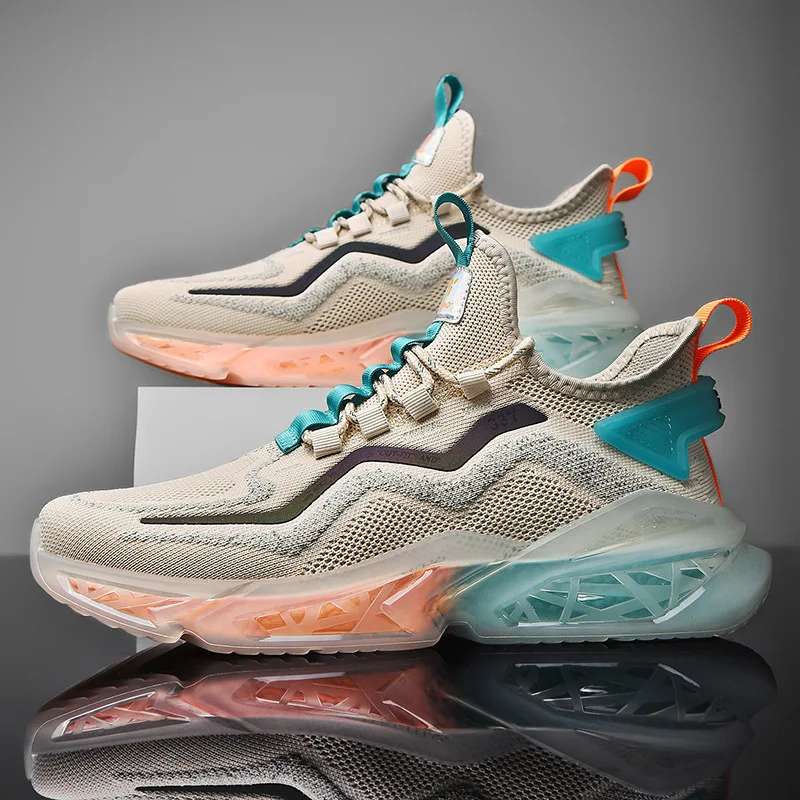 

Мужские кроссовки для бега, легкая Повседневная летняя дышащая сетчатая обувь