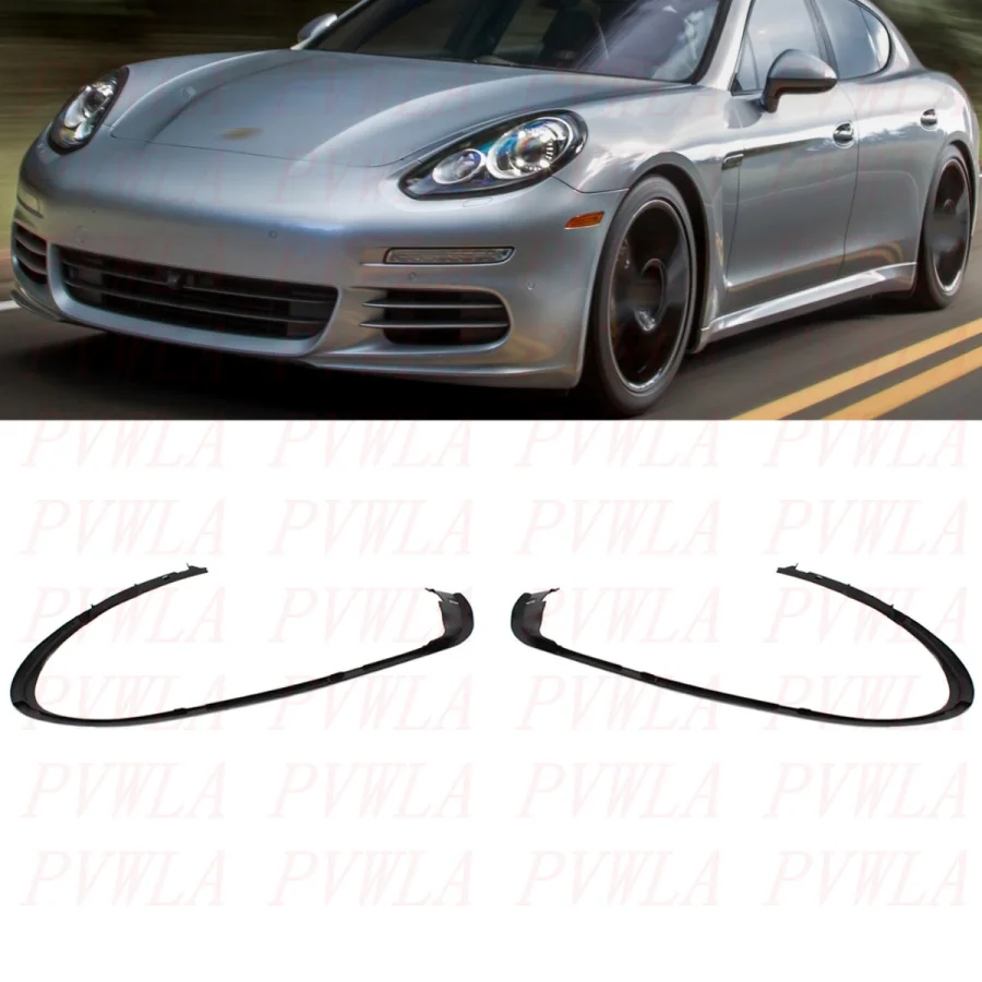 Фото Для Porsche Panamera 2014 2015 2016, автомобильные аксессуары, резиновое уплотнение передней фары, декоративная полоса, водонепроницаемая полоса для фар №1