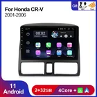 Автомагнитола, стерео, Android 11, мультимедийный видеоплеер для Honda CR-V CRV 2 2001 - 2006 с Carplay, GPS-навигацией, Wi-Fi, BT, SWC, RDS