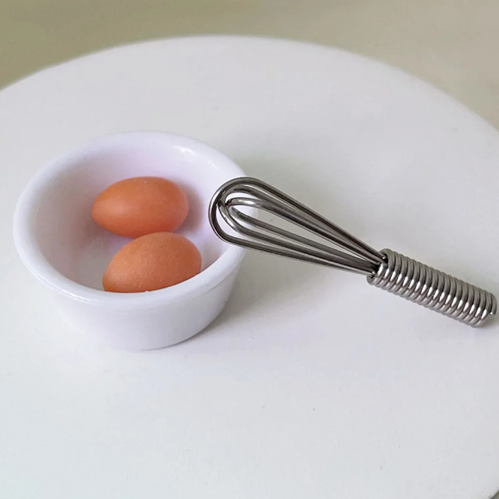 

1 set of Mini House Egg Beater House Manual Egg Mixing Tools Egg Models Mini Bowl
