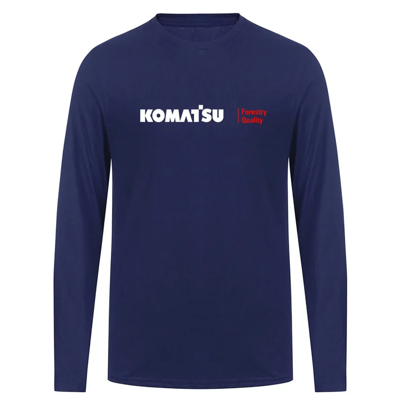 Качественная футболка Komatsu для лесного хозяйства мужская повседневная с длинным