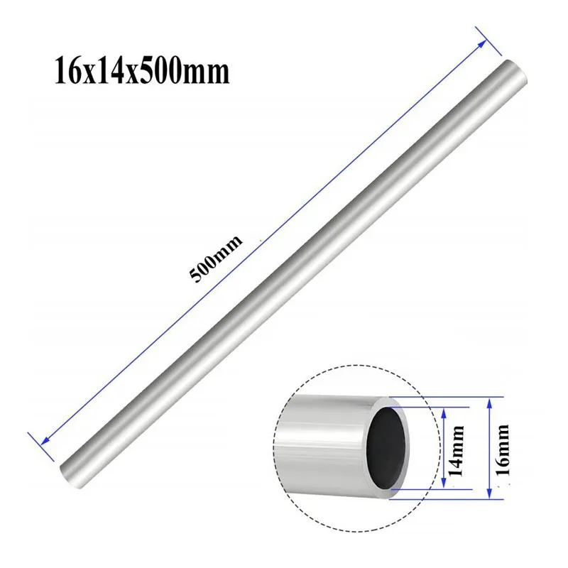Aluminiumrohrstärke 0,5 ~ 3 mm Außendurchmesser 5–20 mm Innendurchmesser 3 ~ 18 mm gerade 200 mm ~ 500 mm langes rundes Rohr aus 6063 Aluminiumlegierung – Detail 2