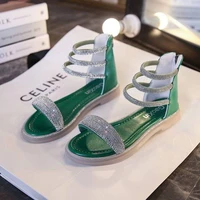 rhinestone high top sandals womens high end 2022 summer new design sense roman shoes flat summer sandals female footwear