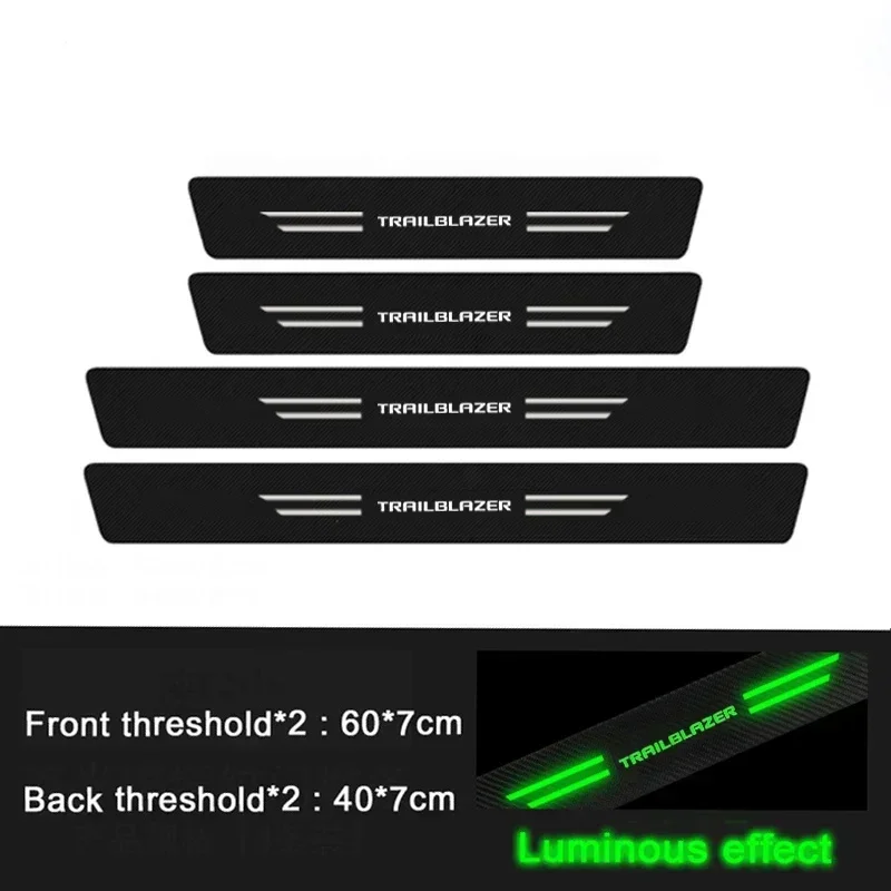 

Светящиеся наклейки на дверь багажника автомобиля с логотипом Chevrolet TRAILBLAZER, наклейки против царапин, аксессуары из углеродного волокна