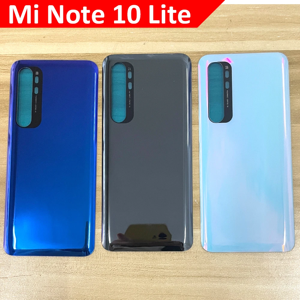

Новая задняя крышка батарейного отсека для Xiaomi Mi Note 10 Note10 Lite M2002F4LG с клейким слоем